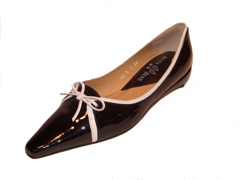 Clarisse Black Patent-White